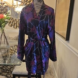 Victoria's Secret Elegant Purple Floral Women's Robe OSFM